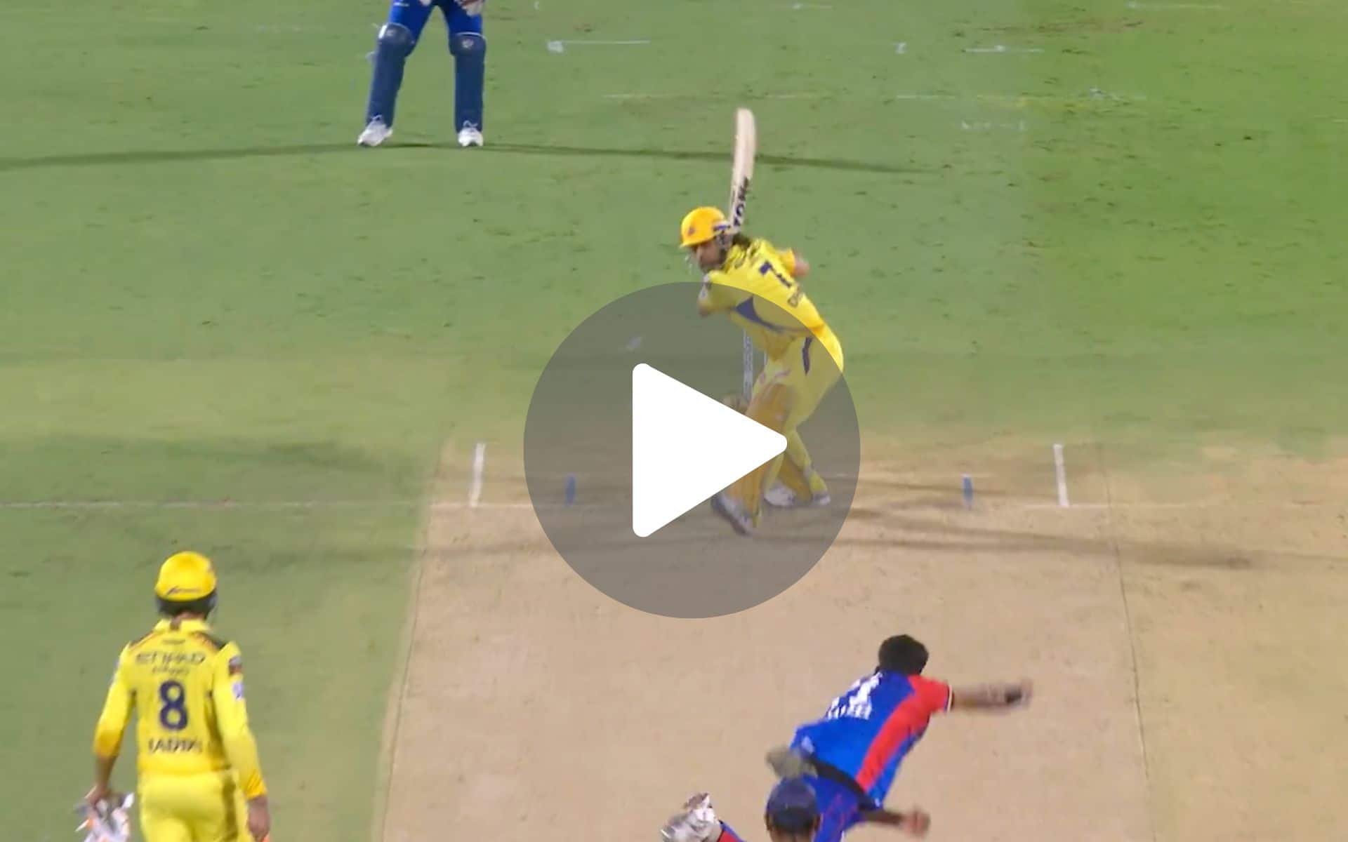 [Watch] MS Dhoni’s Impeccable Six Over Extra Cover Vs. Khaleel Ahmed Makes Fans Nostalgic